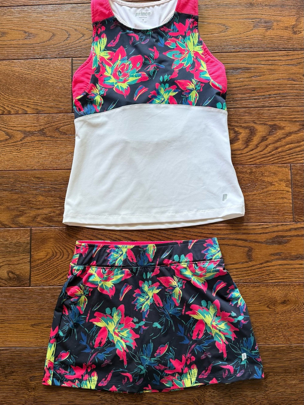 Prince Neon Floral Tankini Set - Black, White, Pink, Green, Yellow